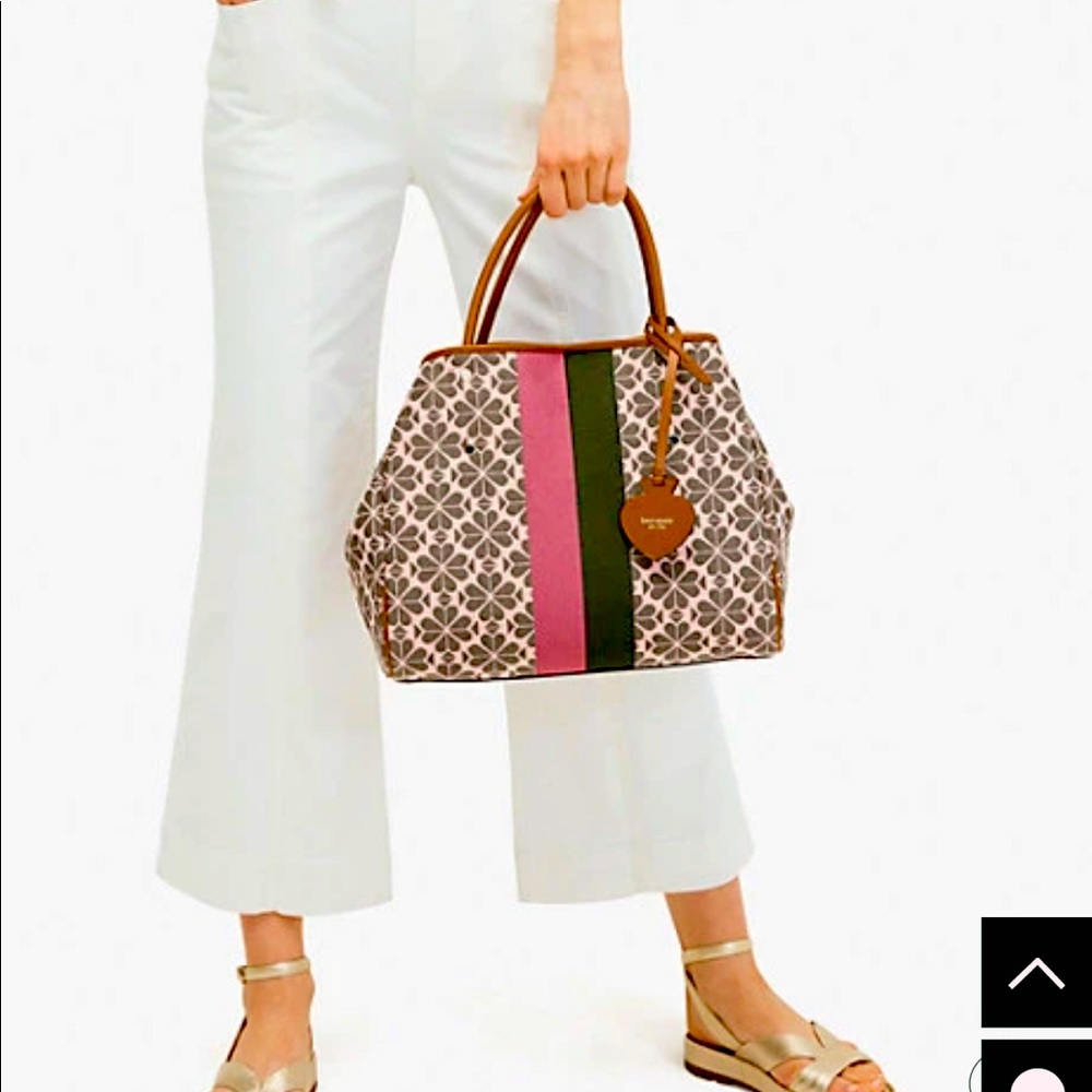 Kate Spade Jaquard stripe everything medium tote/pink multi. Price FIRM!